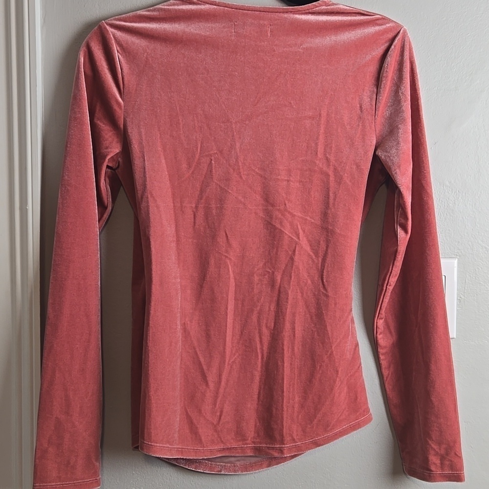 Sundance Pink Velvet Wrap Top - Picture 12 of 12